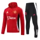 Manchester United Hoodie Trenings Collegegenser Set 2024/2025 Rød