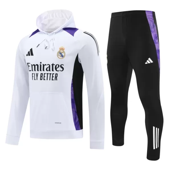 Real Madrid Hoodie Trenings Collegegenser Set 2024/2025 Hvit