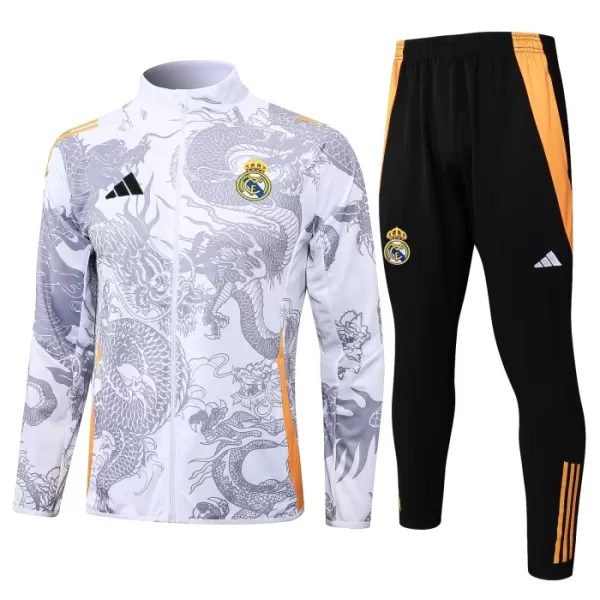 Real Madrid Treningsjakkedresser 2024/2025 Dragon Hvit